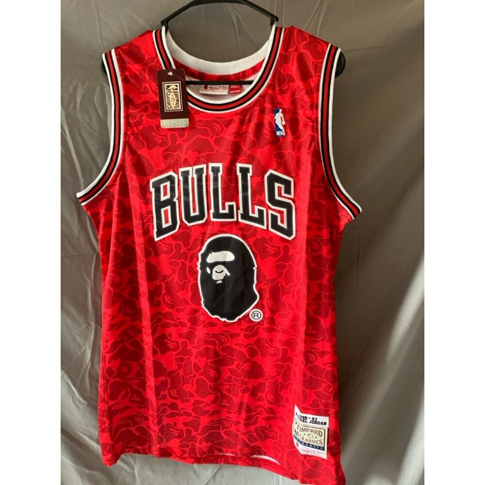 Authentic Bape Mitchell & Ness Chicago Bulls x Jordan Jersey